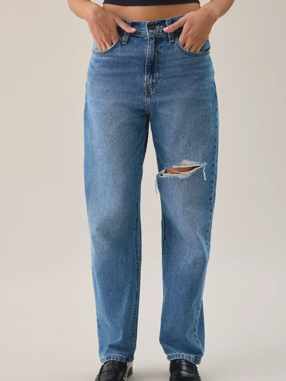 Levi's Easy Dad High-Rise Jeans Sz 29 NWT Dark Indigo